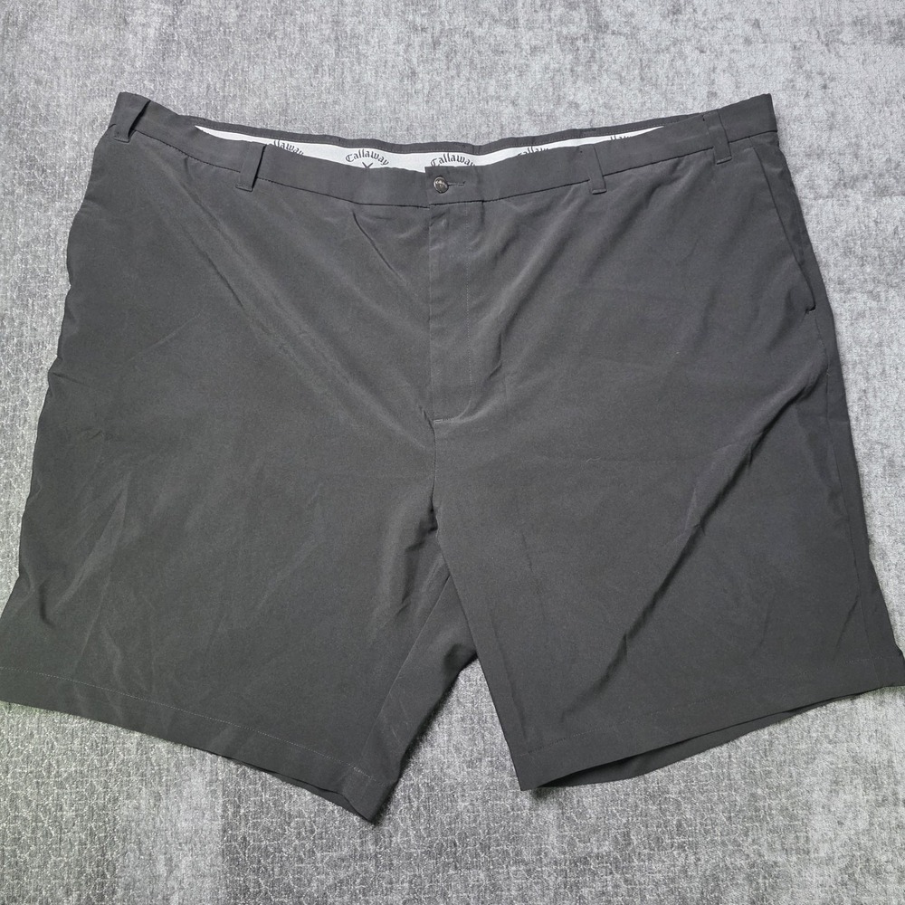 Callaway Golf Shorts Mens Size 52 Big Tall‎ Black 9" Inseam Stretch Casual Chino